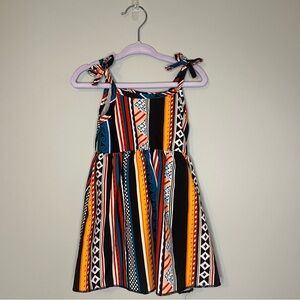Orange Yellow Sleeveless Spaghetti Strap Sundress